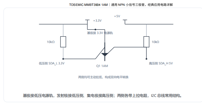 TDSEMIC MMBT3904(絲印 1AM)通用NPN小信號三極管引腳、電路與PCB佈局圖集