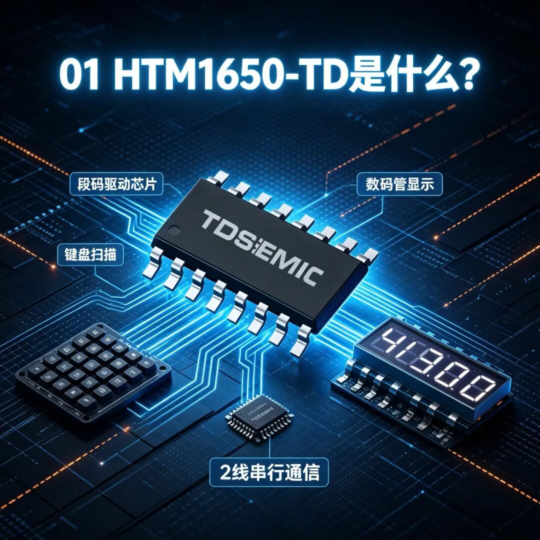 TDSEMIC 一HTM1650-TD SOP-16 如何同時管好數碼管顯示和按鍵輸入？